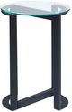 Olliix by INK+IVY Evan Black Round Glass Accent End Table-0