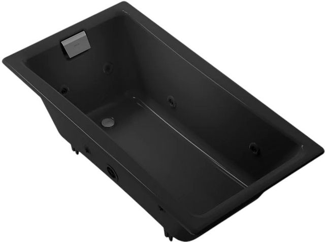 KOHLER® Tea-for-Two® Black 60" x 32" Drop-in/Undermount Whirlpool Bath-0