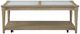 Bernards Citrus Heights Glass Top Cocktail Table with Sand Base and Caster-2