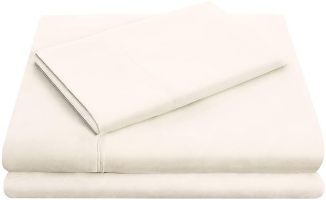 Malouf® Woven™ Ivory Brushed Microfiber Cot Sheet Set-0