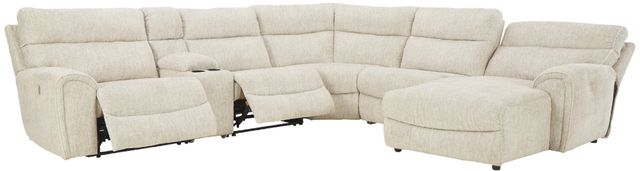 Signature Design by Ashley® Critic's Corner 6-Piece Parchment Power Reclining Right-Arm Facing Sectional and Chaise-0