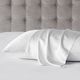 Olliix by Madison Park Silk 100% White Standard Mulberry Single Pillow Case-3