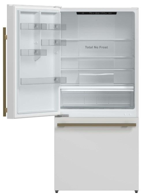 FORNO® Milano Espresso 31 in. 17.2 Cu. Ft. White Counter Depth Bottom Freezer Refrigerator-3