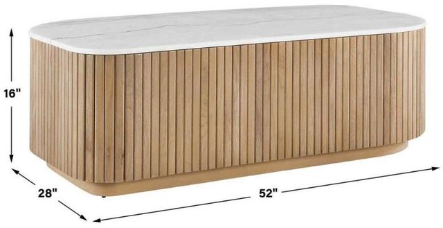 Uttermost® Arik Natural/White Marble Top Coffee Table-3