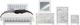 Global Furniture Santorini 5-Piece Metallic White Queen Bedroom Set-0