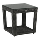 Ratana Portfino Fossil Grey Resin End Table with Clear Glass-0