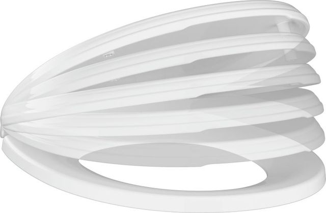 DELTA Wycliffe® White Round Front Slow-Close Toilet Seat-2