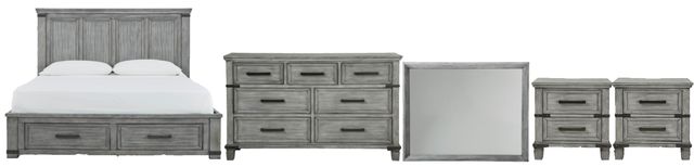 Signature Design by Ashley® Russelyn 5-Piece Gray California King Storage Bed Set-0