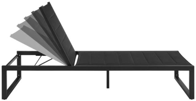 Linon Alora Black Aluminum/Fabric Chaise Lounge-4