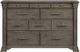 Elements International Kings Court 4-Piece Grey King Storage Panel Bedroom Set-4