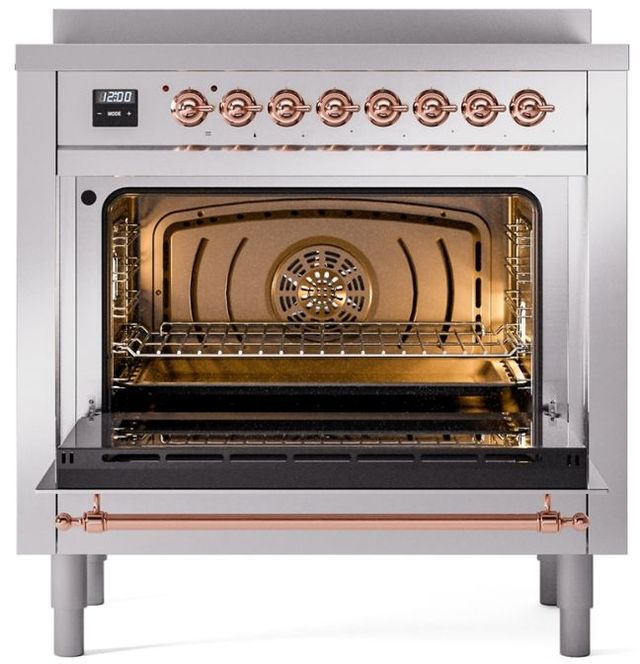 Ilve® Nostalgie II Series 36" Stainless Steel Pro Style Induction Range-2