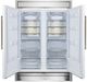 FORNO® Maderno Series Alta Qualita 60" 27.2 Cu. Ft.  Antique Brass/ White Built In Convertible Side-by-Side Refrigerator-1
