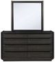 Coaster® Leandro Burnished Black Dresser and Mirror-1