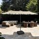 Furniture of America® Musa Canvas Stone Rectangular Market Umbrella-1