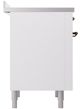 Ilve® Nostalgie II Noblesse 36'' White Pro Style Induction Range with Burnished Trim-2