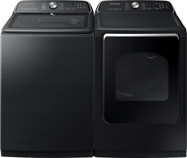 Samsung 7.4 Cu. Ft. Fingerprint Resistant Black Stainless Steel Front Load Gas Dryer-0