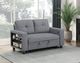 Homelegance® Robinson Gray Loveseat with Pull-Out Bed, Shelves, and Charging Ports-1