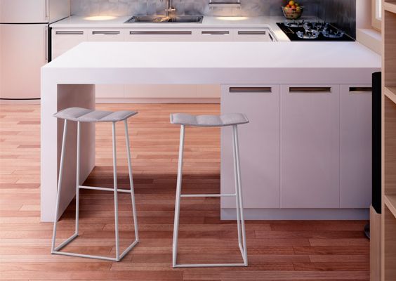 Tabouret de bar Palmo en tissu Trica®-2