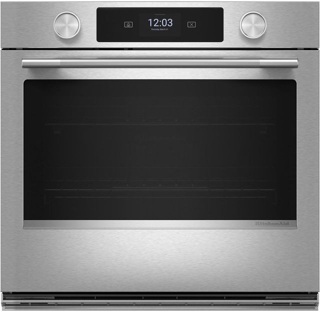 KitchenAid® 30" PrintShield™ Stainless Steel Smart Single Electric Wall Oven with Intelligent Cooking Camera-0