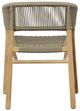 Dovetail Furniture Bettina Natural/Taupe Synthetic Material/Wood Outdoor Dining Chair-4