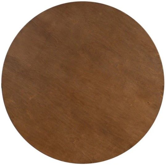 Powell® Haywood Brown Wooden Top Bar Table with Steel Base-4
