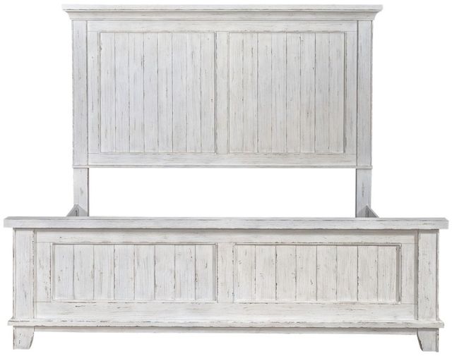 Liberty Furniture River Place Riverstone White King Panel Bed-2