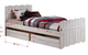 Donco Kids Rustic Sand Twin Tree House Dual Under Bed Drawers-0