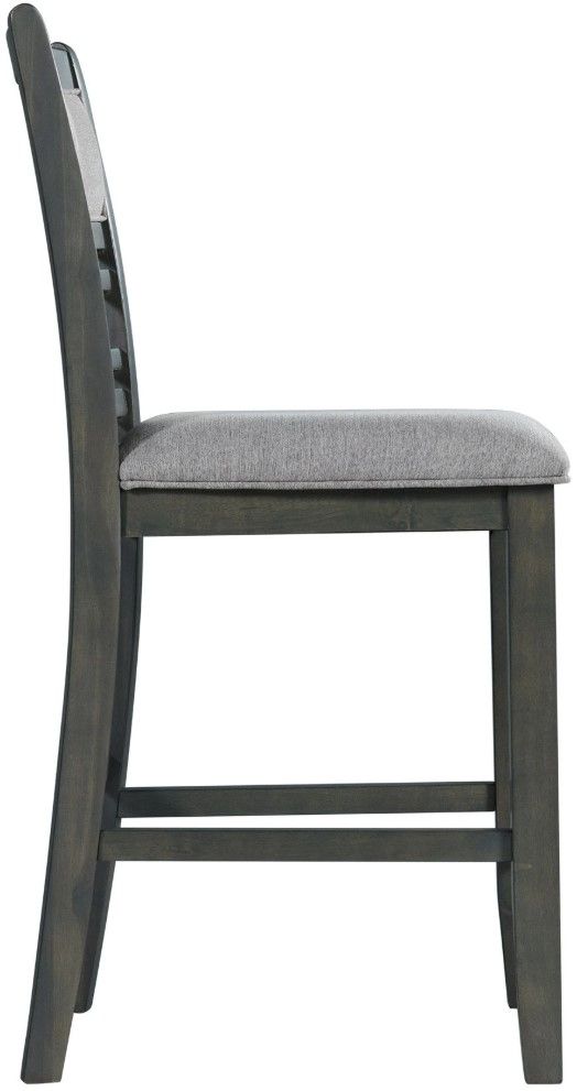 Elements International Amherst Gray Counter Side Chairs-3