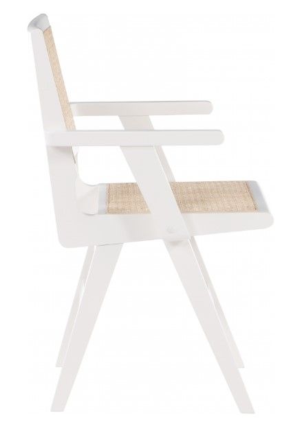 Meridian Furniture Preston White Dining Arm Chair-3