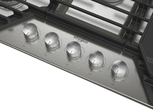 Whirlpool® 36" Stainless Steel Gas Cooktop-1