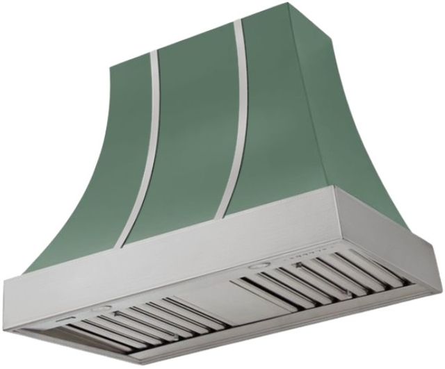 AGA Cascade 36" Mineral Green Wall Mounted Range Hood  with Brushed Nickel Trim-0