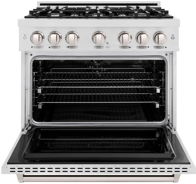 ZLINE Classic 36" Satin Stainless Steel Pro Style Dual Fuel Range-1