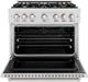 ZLINE Classic 36" Satin Stainless Steel Pro Style Dual Fuel Range-1