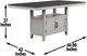 Steve Silver Co. Hyland Charcoal Counter Dining Table with Stone Gray Base-2