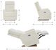 La-Z-Boy® Lennon Cream Power Rocking Recliner with Headrest-2