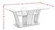 Elements International Dapper Glass Top Rectangular Dining Table with Gray Base-3