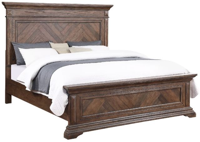 New Classic® Home Furnishings Mar Vista 4-Piece Walnut California King Panel Bedroom Set-2