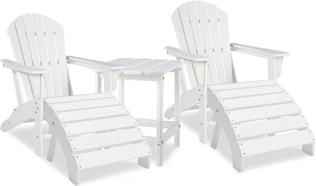 Signature Design by Ashley® Sundown Treasure 5-Piece White Outdoor Seating Set-0