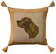 Nourison Home™ Mina Victory Vintage Pillow Beige Golden Retriever 20"x20" Throw Pillow-0