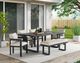 Elements International Playa 6-Piece Dark Gray Fabric/Metal Outdoor Dining Set-1
