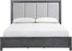 New Classic® Home Furnishings Odessa Charcoal/White Queen Upholstered Panel Bed-2