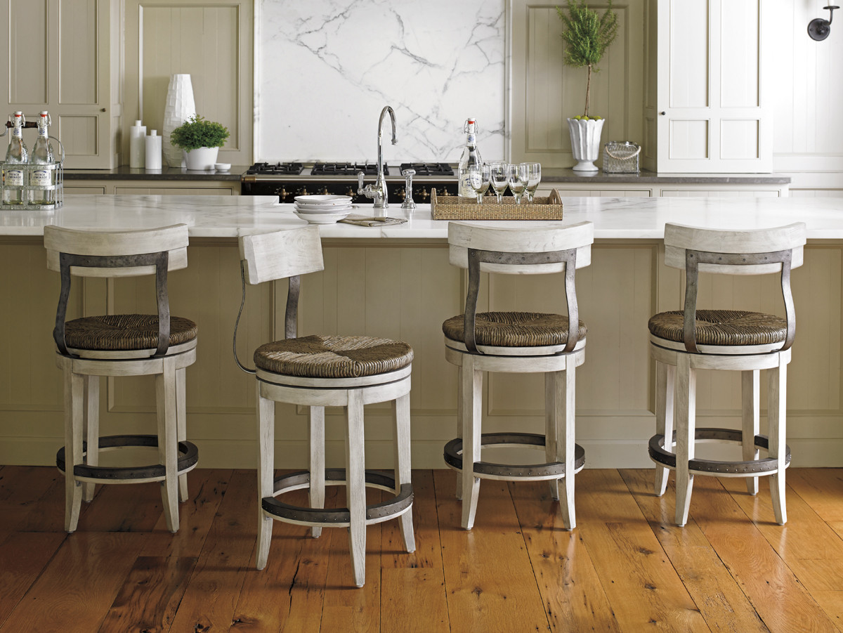 Lexington Home Oyster Bay Merrick Swivel Counter Stool - Thumbnail 2