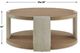 Uttermost® Maulet Natural Round Oak Coffee Table-3