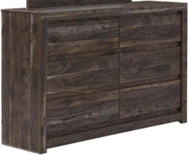 Benchcraft® Vay Bay 5-Piece Charcoal King Bookcase Panel Bed Set-2