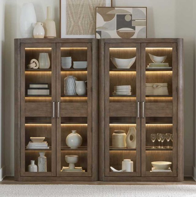 Liberty Furniture South Bend 2-Piece Burnished Clay Bunching Display Cabinet Set-1