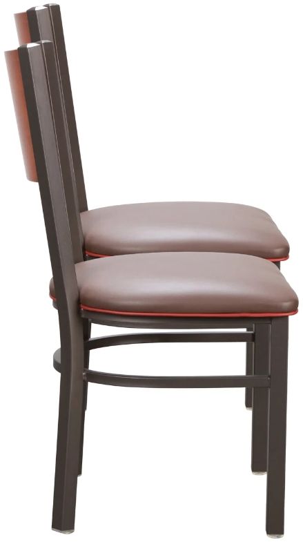 Linon Sylas 2-Piece Brown Upholstered Side Chair Set-3