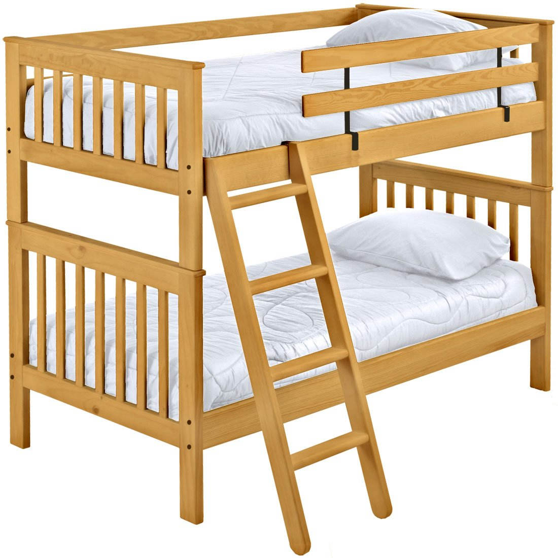 Crate Designs Furniture Twin XL Over Twin XL Mission Bunk Bed Sleep N Comfort