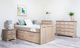 Mako Wood Furniture Youth Collection Pine Twin Panel Bed with Trundle-2