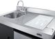 Summit® 63" Black and Stainless Steel All-In-One Kitchenette-4