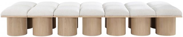 Meridian Furniture Pavilion 14-Piece Cream/Natural 109" Modular Bench Set-1